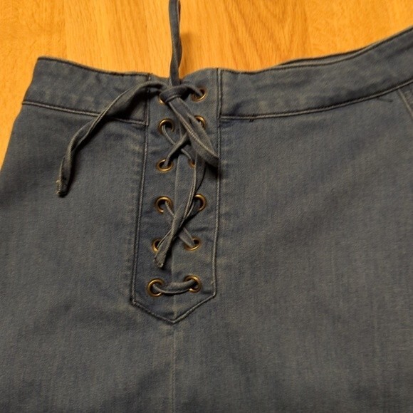 Guess Mini Skirt Womens Size 27 Denim Blue Jean Short Stretch - Picture 4 of 8